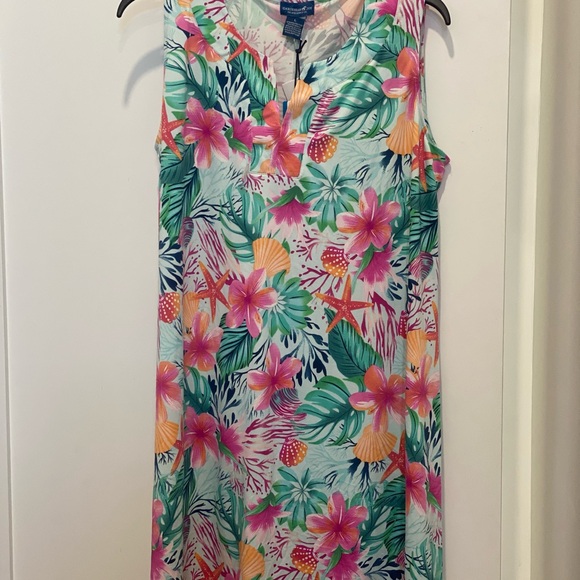 Caribbean Joe Vibrant Floral Midi Dress - Picture 2 of 4